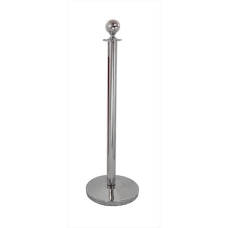Vic Crowd Control 12 in. Domed Base Crown Mirror Stainless Steel Post with Crown Post Ring 1613